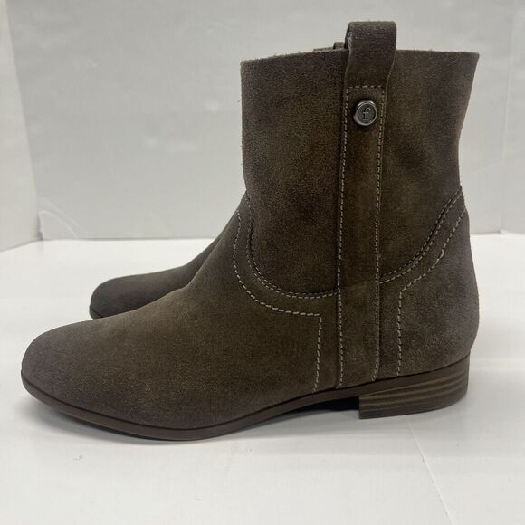 Frye & Co Women's Boots Size 7.5 Sarah Shortie Ankle Boots Suede Western Casual - Picture 5 of 14